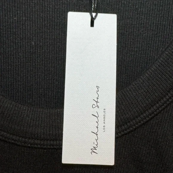 NWT Michael Stars Marine Maxi Ultra Rib‎ Knit Dress in Black. Size LP - Picture 9 of 10